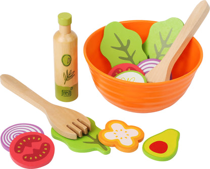 Set za igru s hranom - salata | Ovaj paket sadrži zdjelu, pribor za jelo, bocu maslinova ulja, povrće i začinsko bilje, ideal