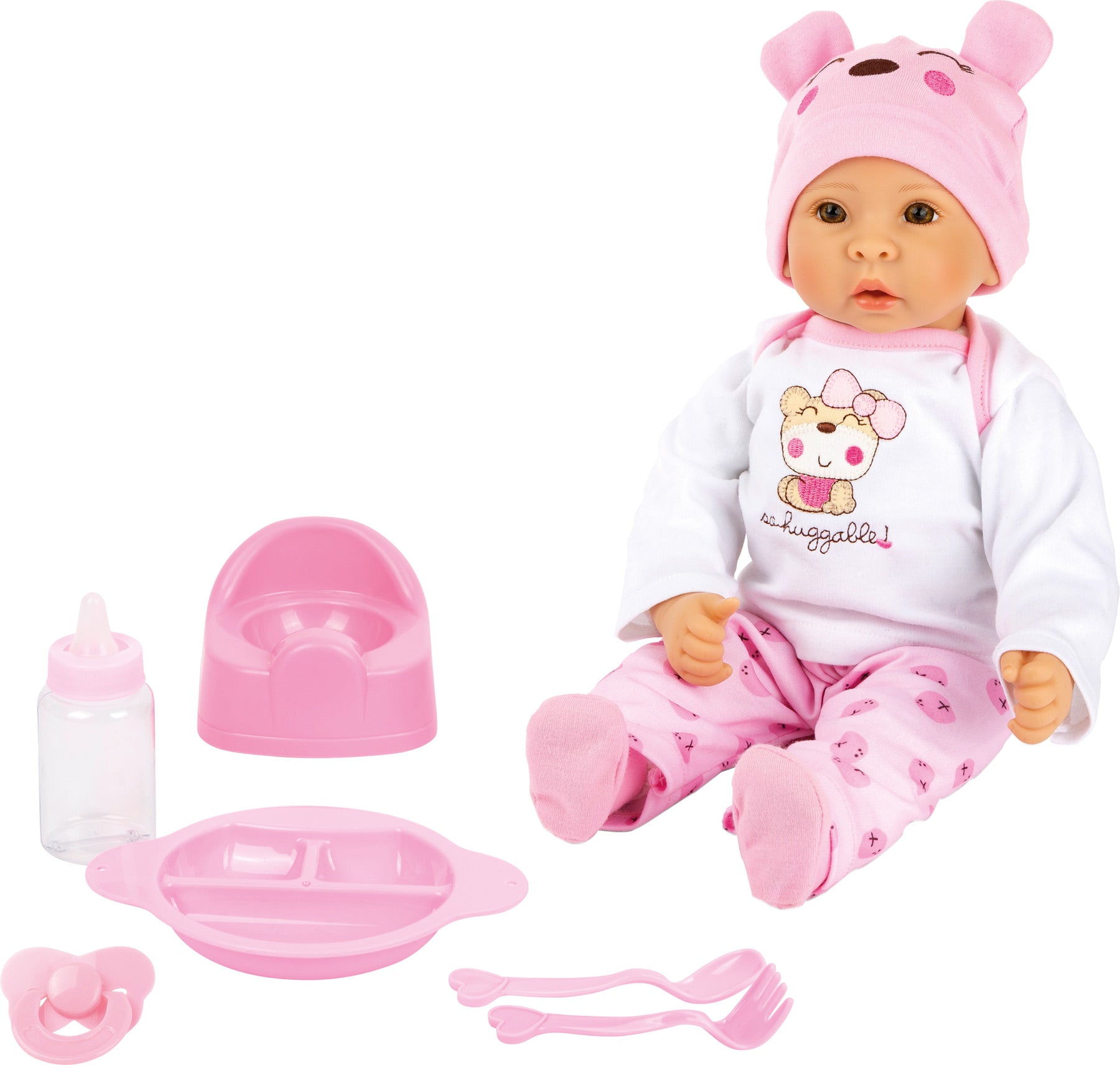 Baby Doll "Marie" s dodacima | Baby Doll "Marie" sigurna je za djecu od 24 mjeseca, izrađena od tkanine i sintetike, nježna z