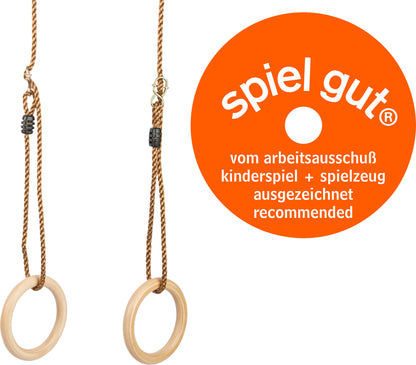 Drveni gimnastički prstenovi | Materijal: tekstil