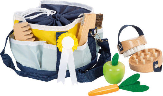 Set za njegu igračkinih konja s torbom | Materijal: metal