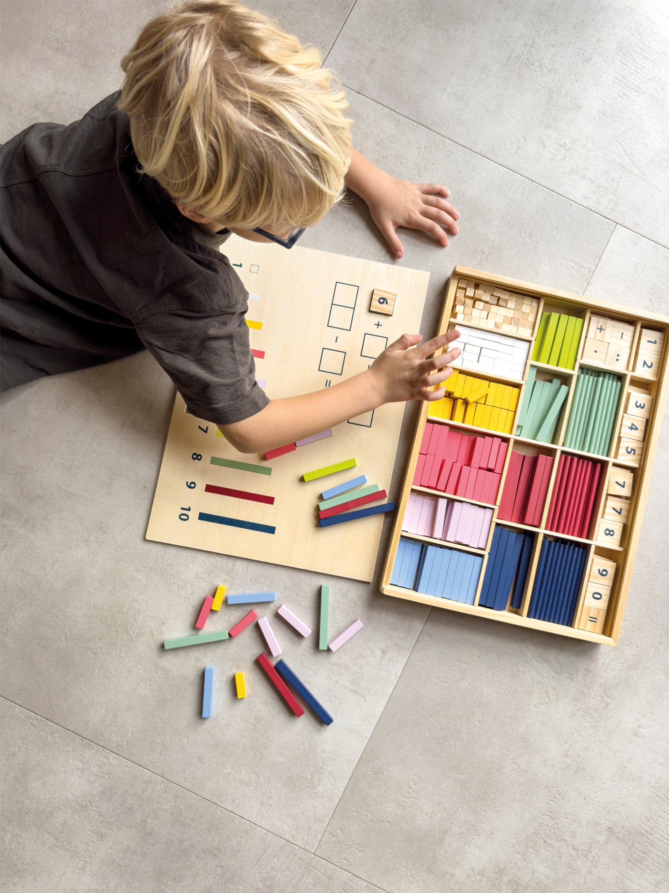 Kutija za učenje matematičkih štapića s brojevima "Educate" - slika 4