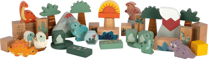 Drvene građevne kocke "Dino" | Broj dijelova: 50