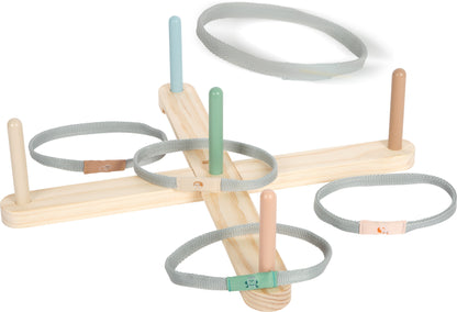 Igra bacanja prstena "Vrtni prijatelji" | Paket sadrži jedan gol i pet prstenova za bacanje, idealno za zabavnu igru i vježba