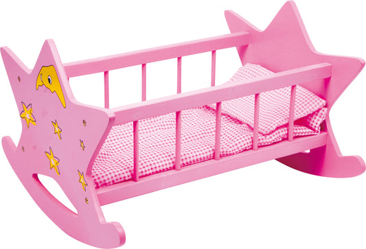 Ljuljačka za lutke Zvjezdica | Paket sadrži kolijevku, jastuk i plahtu za udoban san vaše bebe. (broj dijelova: 3)