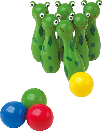Skittles žaba | Paket sadrži 4 lopte i 6 čunjeva, idealno za razne igre i aktivnosti. (broj dijelova: 10)