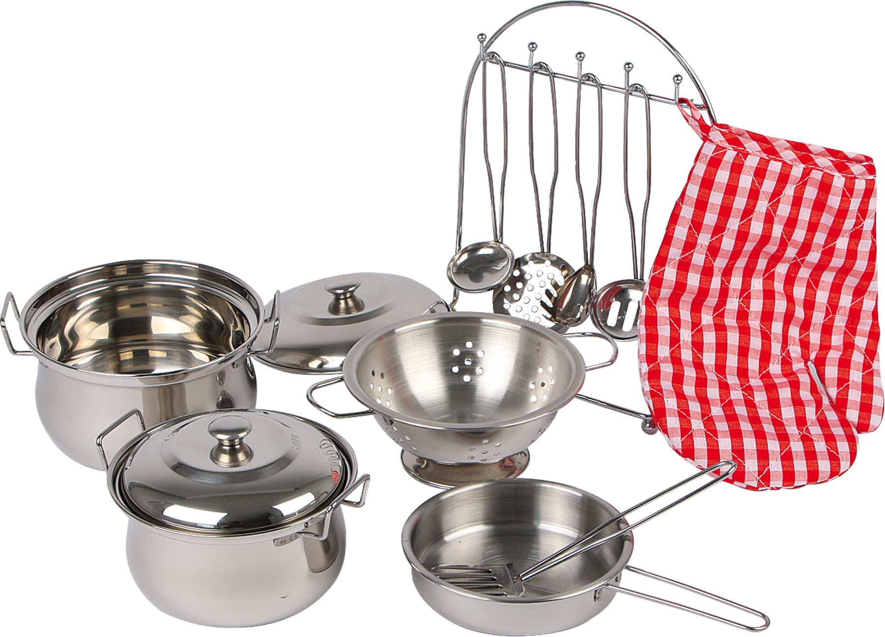Set posuđa za dječju kuhinju | Materijal: metal